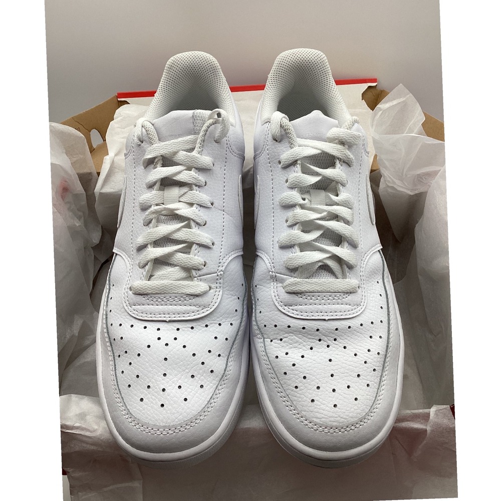 Nike Court Vision Low NN Mens White Sneakers CD5434-100 Triple White 11.5